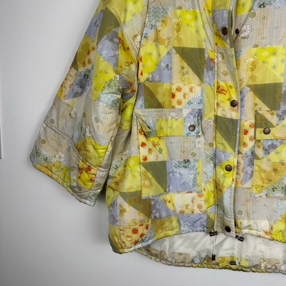 Urban Outfitters Patchwork Oversized Relaxed Boho Kimono Sleeves Jacket Sz S - Picture 4 of 10